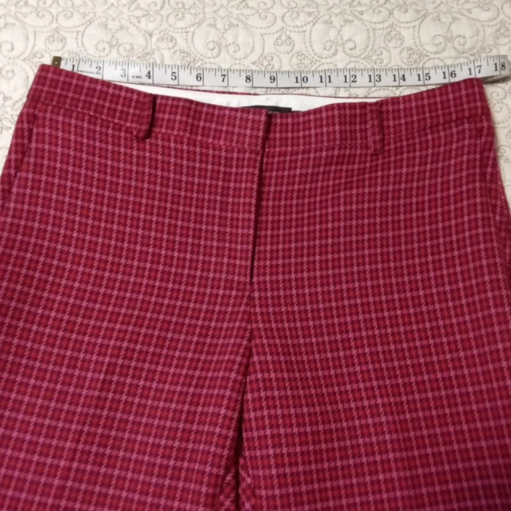 NWT! Ann Taylor Sophia Pants In Pink Houndstooth - Picture 7 of 10